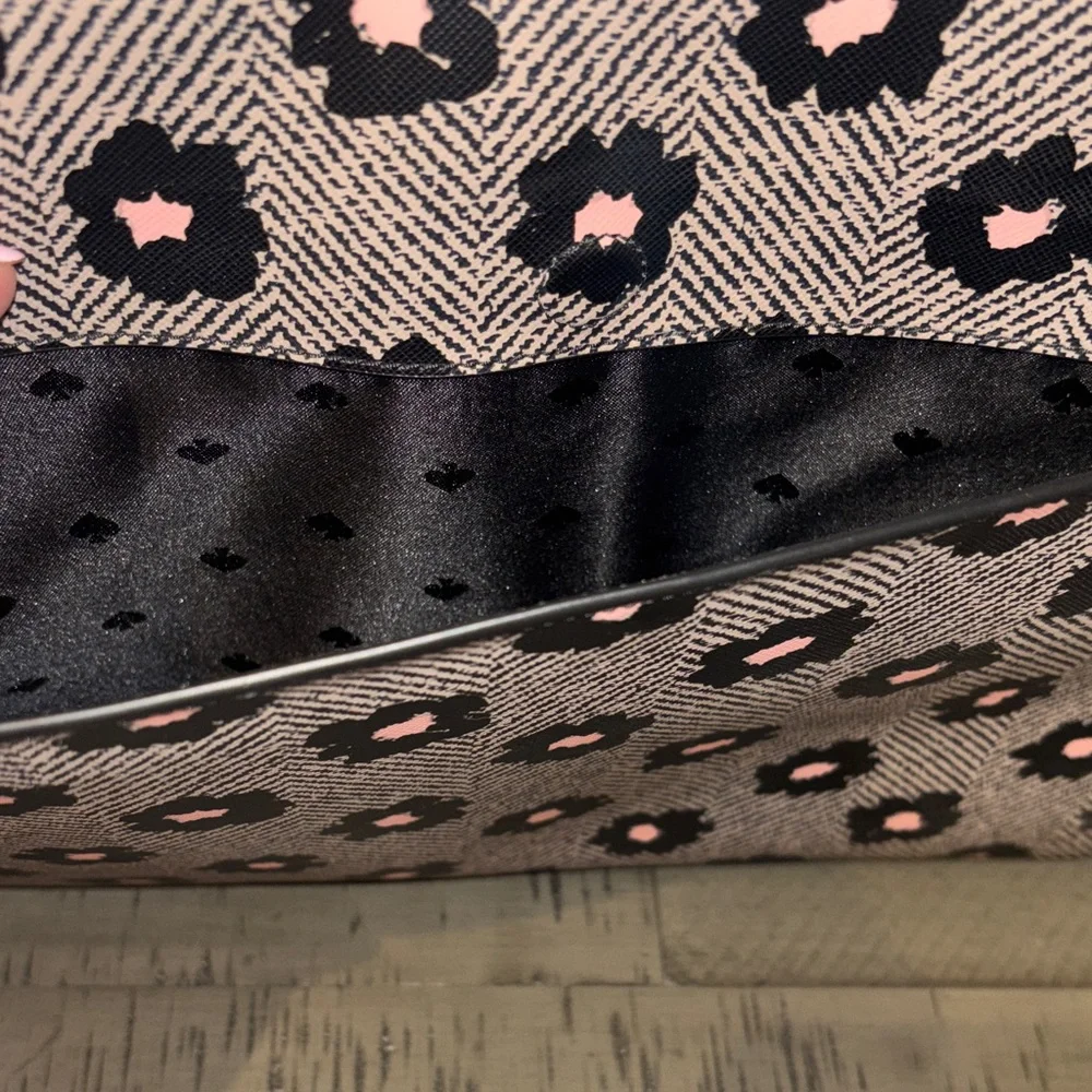 kate spade Black and Pink Floral Laptop Sleeve